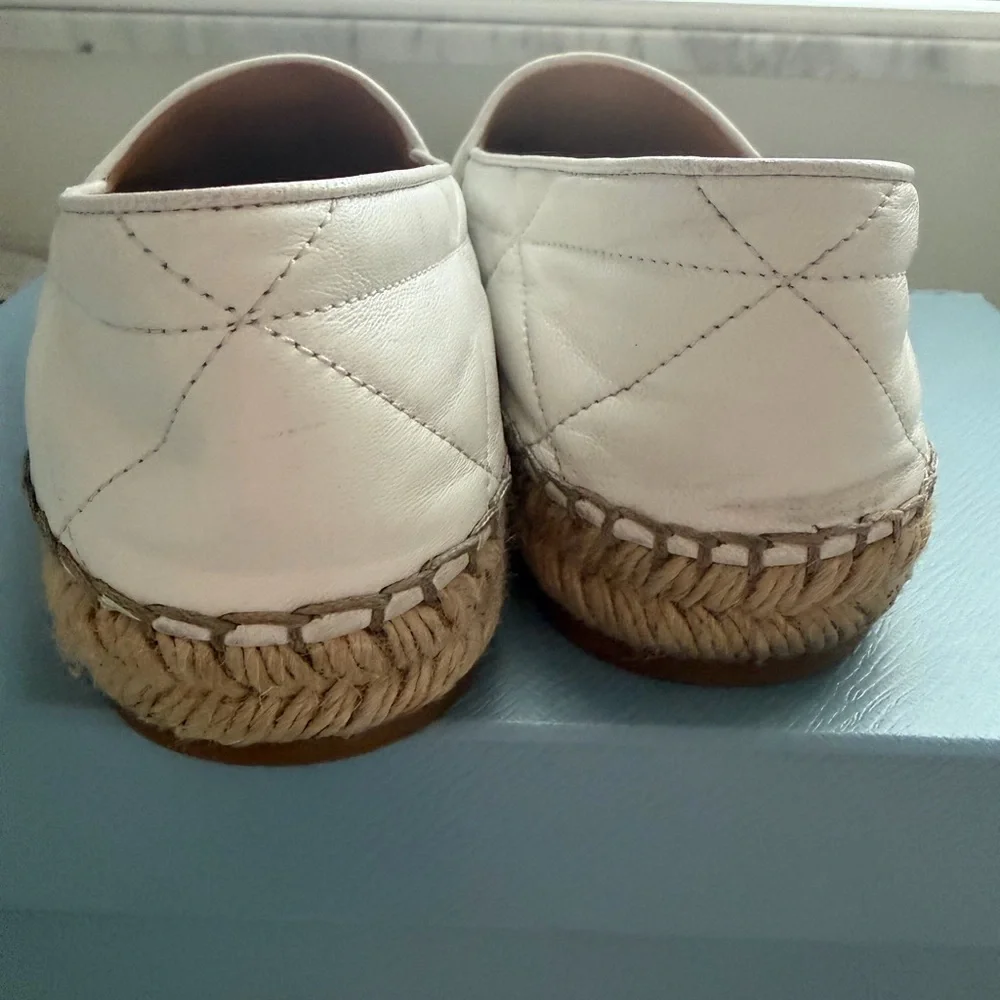 PRADA White Quilted Leather Espadrilles 🤍 - Picture 12 of 16
